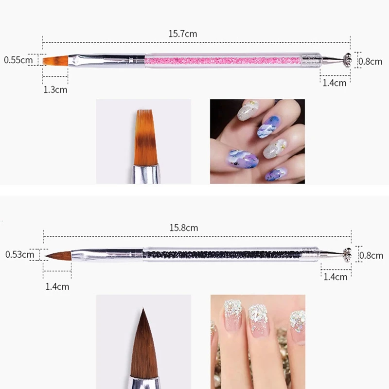 Лидер продаж 2 Way Nail акриловые УФ гель Расширение Резьба французский цветок