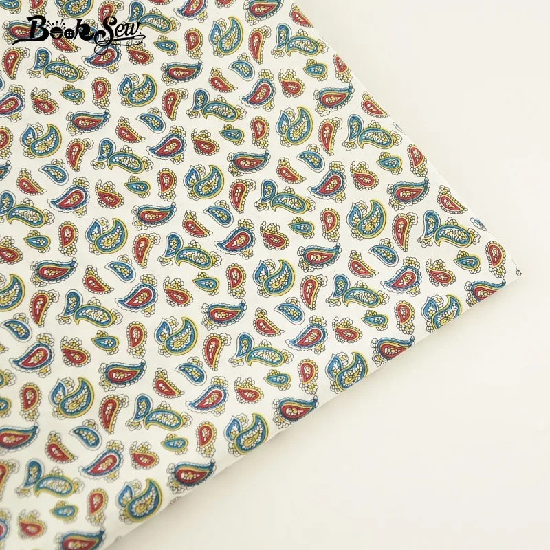 Booksew 100% Cotton Poplin Fabric Plant Design Tissue Tecido Soft Quilting Home Textile For Shirt Dress Clothing Craft | Дом и сад