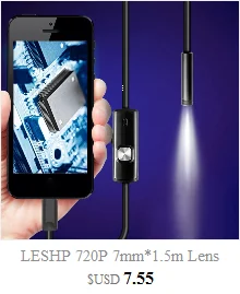 LESHP 6LED 1/1. 5/2/3,5 м 5,5 мм объектив эндоскоп водонепроницаемый IP67 инспекционный бороскоп для Android PC USB Кабельный эндоскоп