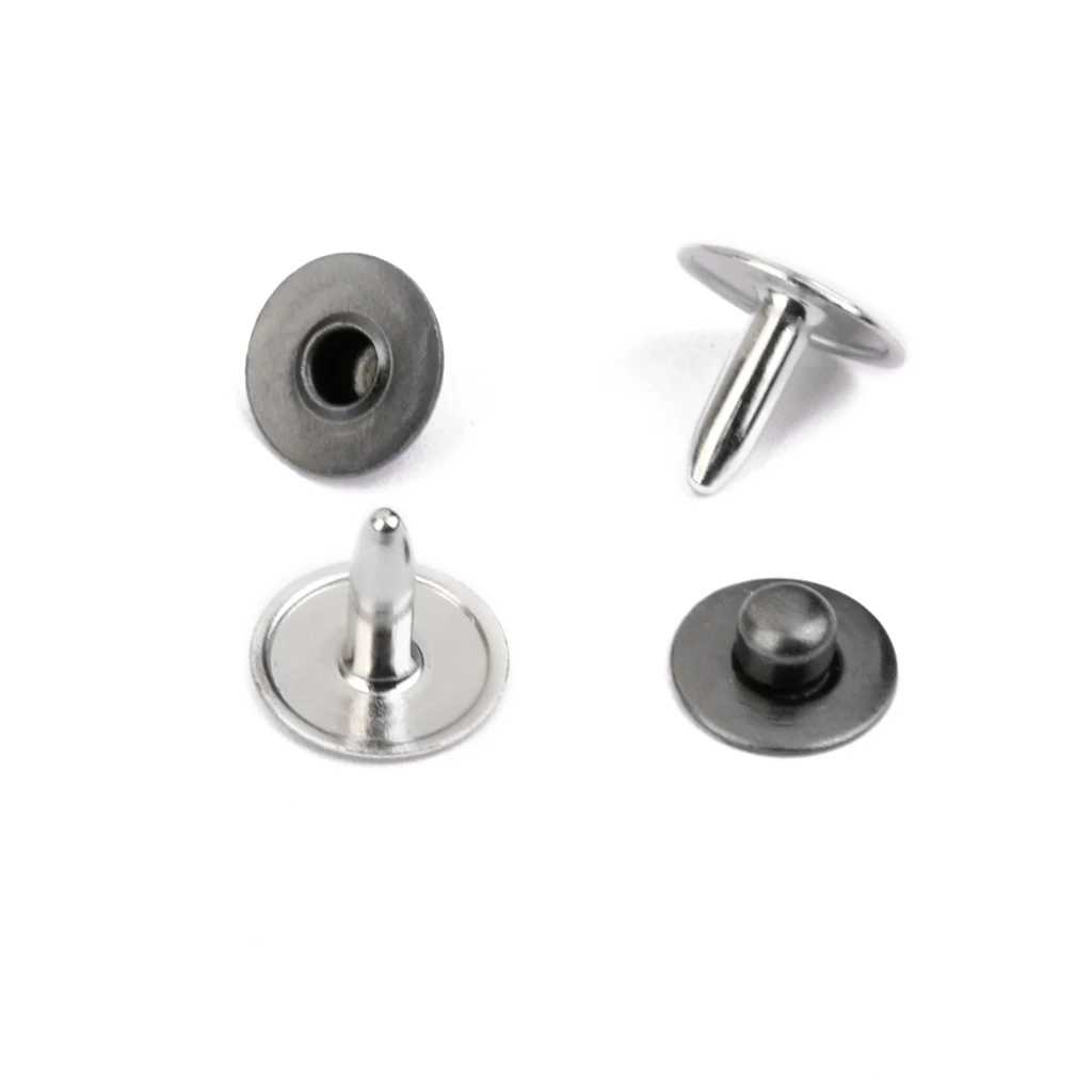  200 Sets Rivets Fasteners Studs Buttons Sewing Jean Denim Leather Craft 8mm