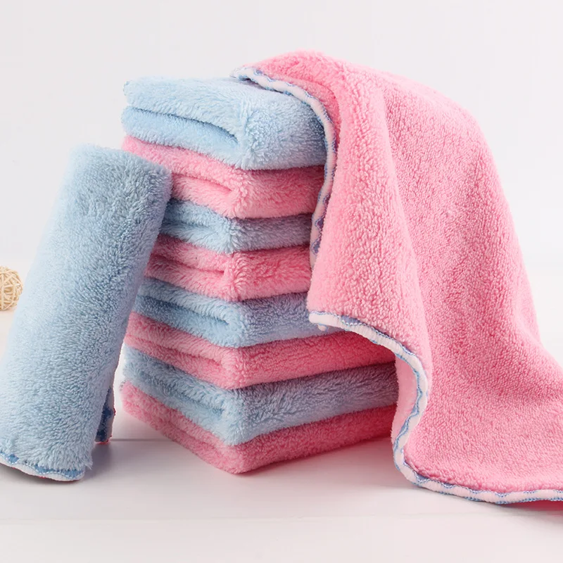 12PC Thicken Coral Velvet Quick Drying Towels Good Water Absorption