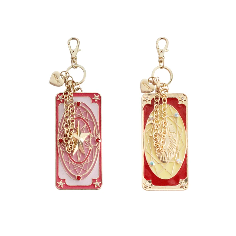 

2019 New Hot Fashion Square Star Cartoon Anime Sporty Casual Popular Personalidad Women Jewelry Key Chains 5383