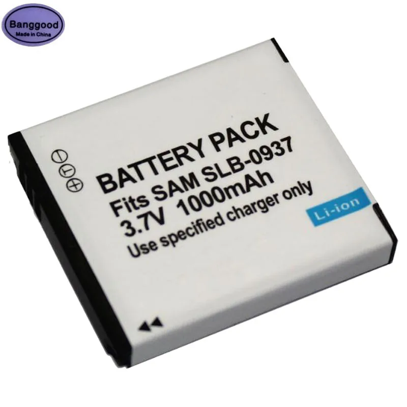 3.7V 1000mAh SLB-0937 SLB 0937 SLB0937 Digital Camera Battery Pack for Samsung L730 L830 i8 NV33 NV4 ST10 CL5 CL50 PL10 | Электроника