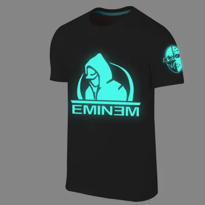 Новые летние мужские футболки camisetas модные Эминем футболка футболки флуоресцентная Футболка дизайнерская повседневная одежда в стиле «хип-хоп» футболка - Цвет: as picture