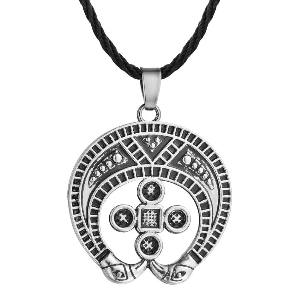Череда Викинг норвежский ожерелья для мужчин славянский Шарм Лунница серебряные ювелирные изделия языческая подвеска, амулет мужские панк ювелирные изделия