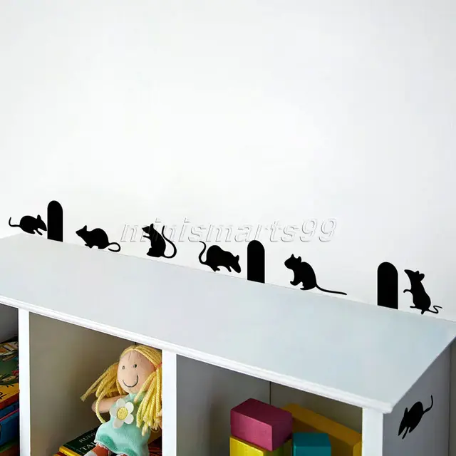 Grappige Muis Gat Muurstickers Creatieve Rat Gat Cartoon ... Grappige Muis Gat Muurstickers Creatieve Rat Gat Cartoon ...