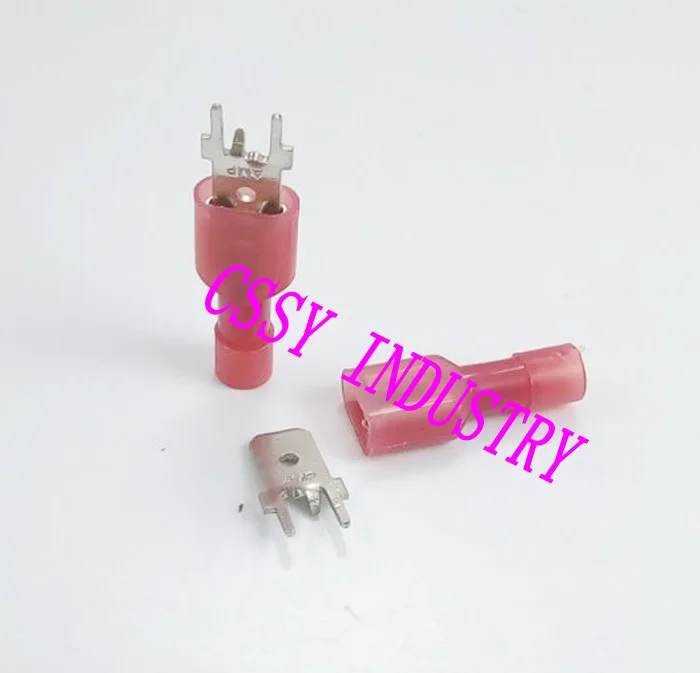 

200piece/bag With locating Double Crimp Nylon Full-insulating Female Circuit board inserting terminl 22-18AWG(0.5-1.5mm2)