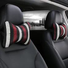 KKYSYELVA космическая пена памяти Автомобильная подушка для шеи подголовник автомобиля Подушка автомобильная подставка под шею на авто кожа