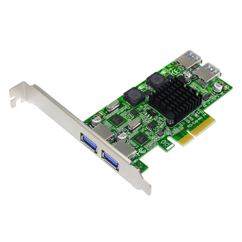 H1111Z Add On Cards PCIE USB 3.0 Card PCI-E/PCI Express USB 3.0 Controller + 5.25 USB 3.0 Front Panel PC Computer Components NEW