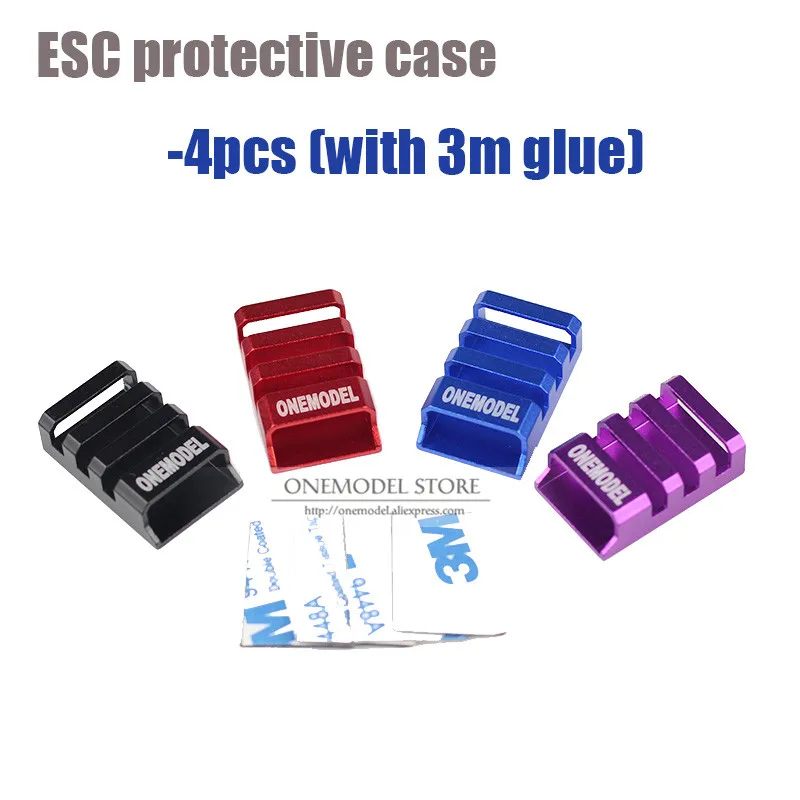 

New High quality 4pcs ESC protective shell (with 3m glue)cover FPV esc protection case for FPV drone spare parts accessories