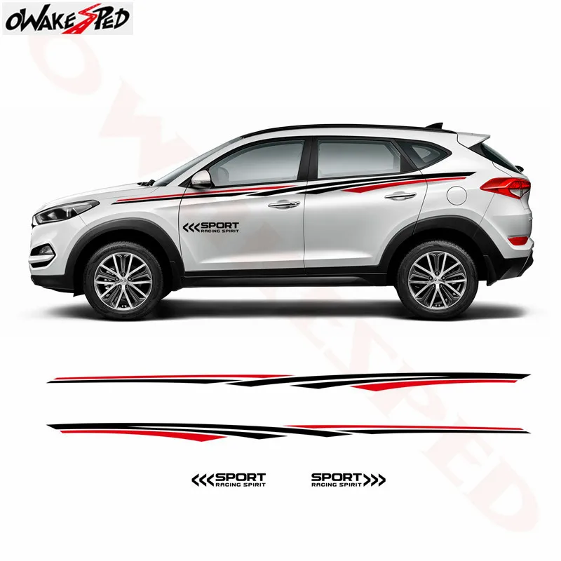 

Car Sticker Long Stripes Graphics Auto Door Waist Line Decor Decal Body Accessories Stickers For Hyundai Creta Tucson IX35 KONA