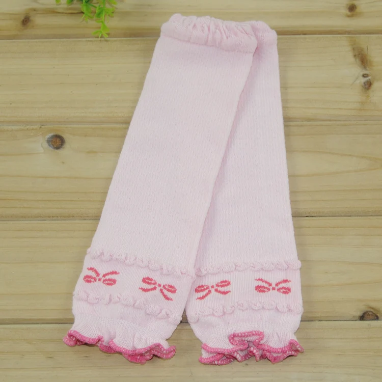 

blue pink lacework kids girl cute bowknot pattern Leg Warmers 12Pair infant 2 color socks Tights Leggings LegWarmers arm warmer