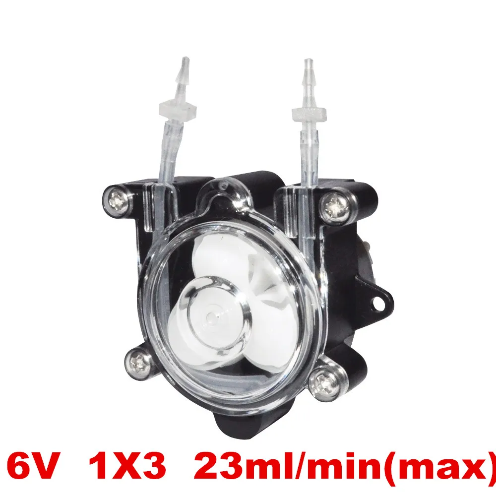 

6V DC Dosing Pump Peristaltic Head Multifunction Mini Pump Lab Analytical Water Pump for Aquarium Chemicals Liquid max 23ml/min