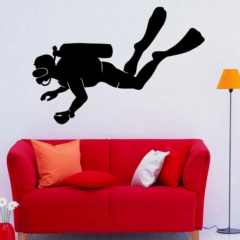 Buy Underwater Diving Wall Decal Sticker Art Removable Vinyl Wall Stickers High
