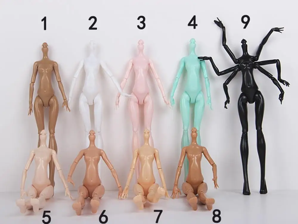 

DIY 9Colors Imitation Demon Monster Dolls Naked Body Without Head For Monster Dolls Fairytales 11 Joints Doll Bodies