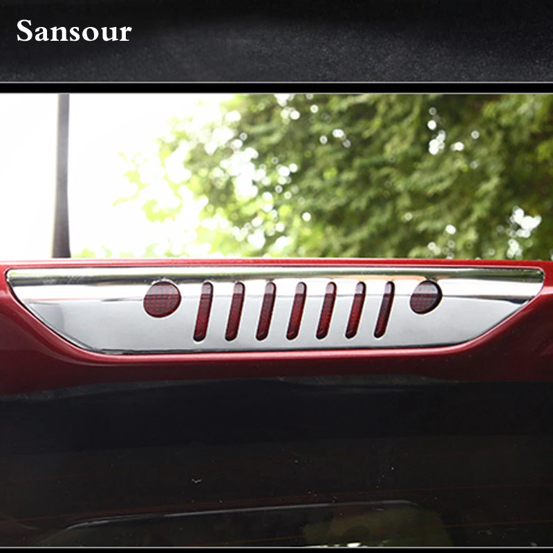 

Stainless Brake Lights Decoration Sticker For Jeep Compass 2011 - 2015 Rear Windshield Stickers For Grand Cherokee