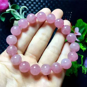 

Free Shipping Natural Rose Quartz Madagascar Crystal Beads Bracelet AAA 10mm
