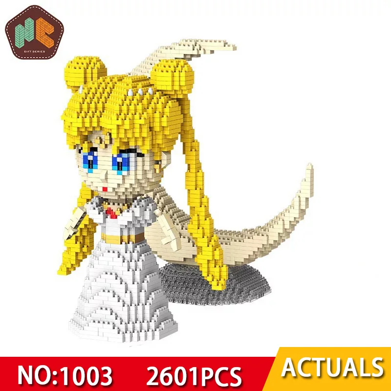 

HC 2601pcs Cartoon Figure moon and girl Anime DIY Diamond Building BlocksBricks Model Toys for Kids
