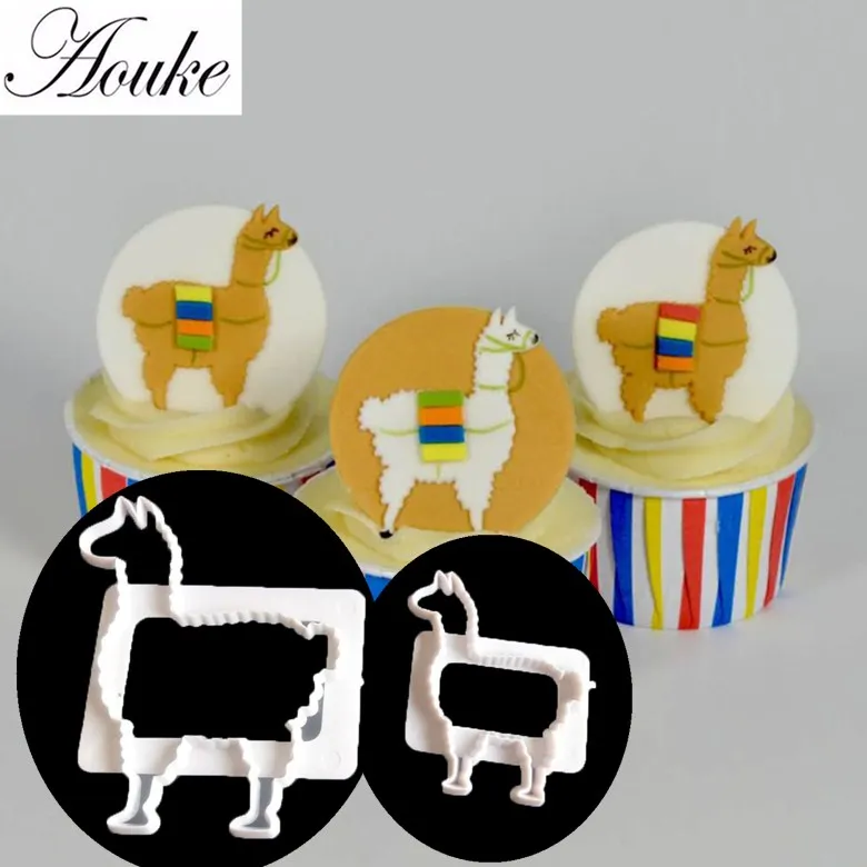 Aouke лошадь fondant (сахарная) принт торта резки печенья в форме пресс-формы для