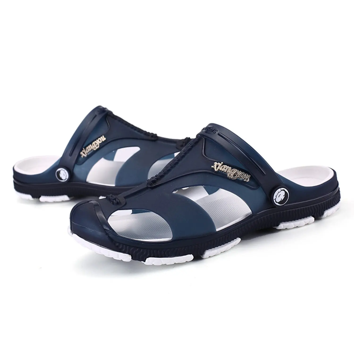 2018 new Summer Fashion Sandals Men's Rubber Soft Shoes Home Outdoor Sports Beach Men's Massage Footwear