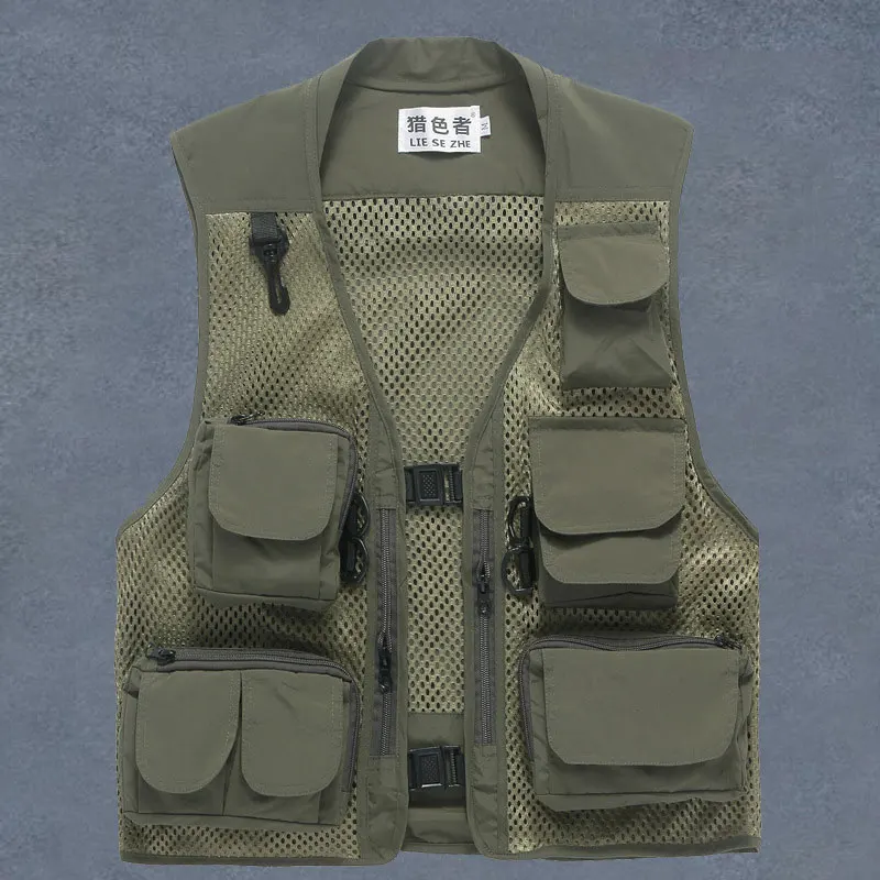 

Multi-pockets Short Vest Fishing Mountaineering Detachable Quick Drying Clothing Professional Outdoor Camera Photography Vest