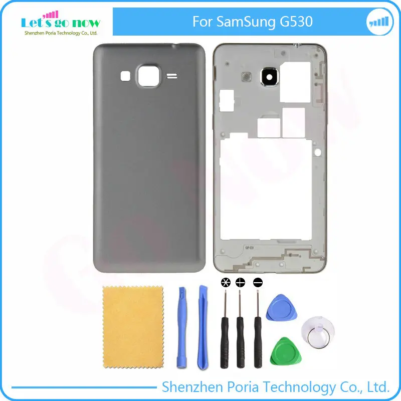 

New arrival Full Housing Case Middle Frame Plate+Battery Back Cover For Samsung Galaxy Grand Prime G530 Replacement Part+Tools