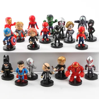 

Disney Marvel Avengers Spider-Man Superman Batman Iron Man Captain America Q Action Figure Toy Doll Ornaments Cartoon Animation