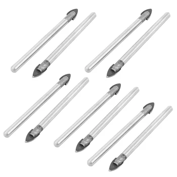 

6mm Dia Spear Point Head Ceramic Marble Tile Glass Drill Bit 10pcs