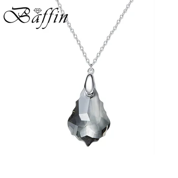 

BAFFIN New Fancy Stone Geometric Pendant Necklaces Crystals From Swarovski For Women Daily Jewelry Silver Color Chain Chic Gift