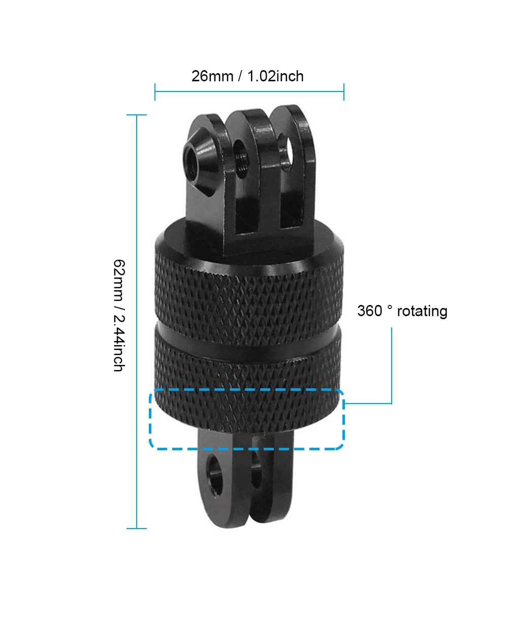 Aluminum 360 Degree Rotating Swivel Arm Holder Mount Adapter for GoPro Hero 7 6 5 4 SJCAM Camera Accessories (2)