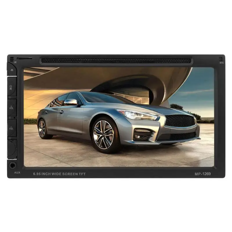 

Vodool 12V 6.95in Resistive Touch Screen Bluetooth In-dash Car Stereo MP4 MP5 AUX FM Radio DVD/CD Car Video Players TDA7388