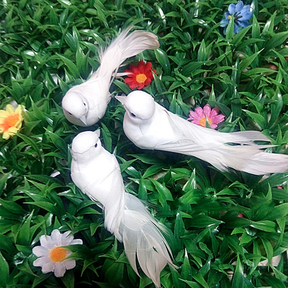 Decorative Birds Foam Feathers Plastic Carft Pigeons Home Decor Removable Mini Artificial Ornaments Decorative Birds #719