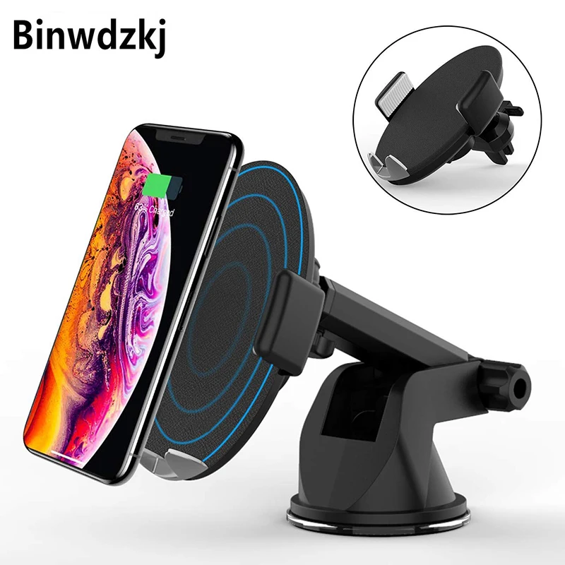  Qi Car Wireless Charger For iPhone X 8 Plus XS Max XR Samsung S8 S9 Automatic Infrared Sensor Fast 