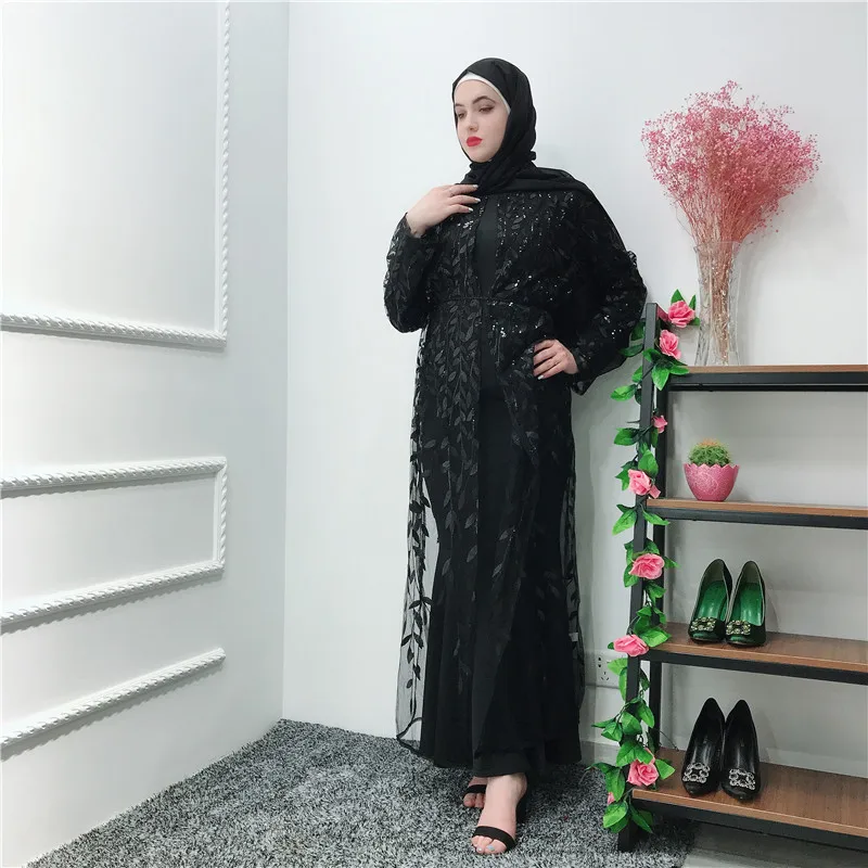 Рамадан абайя халат Дубай, Турция мусульманское кимоно кардиган мусульманский хиджаб платье восточный женский халат для женщин Jilbab Caftan Elbise одежда