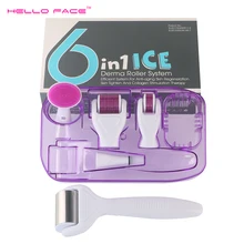 HELLO FACE DRS Derma Roller 6 in 1 Microneedle Kits Ice Roller microneedle machine for skin care and body care