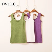 TWTZQ 2017 High Quality Summer Tank Top For Women Camisole Cotton Slim Ladies Thin Vest Strappy Bralette Sexy Women Tops 2BX012