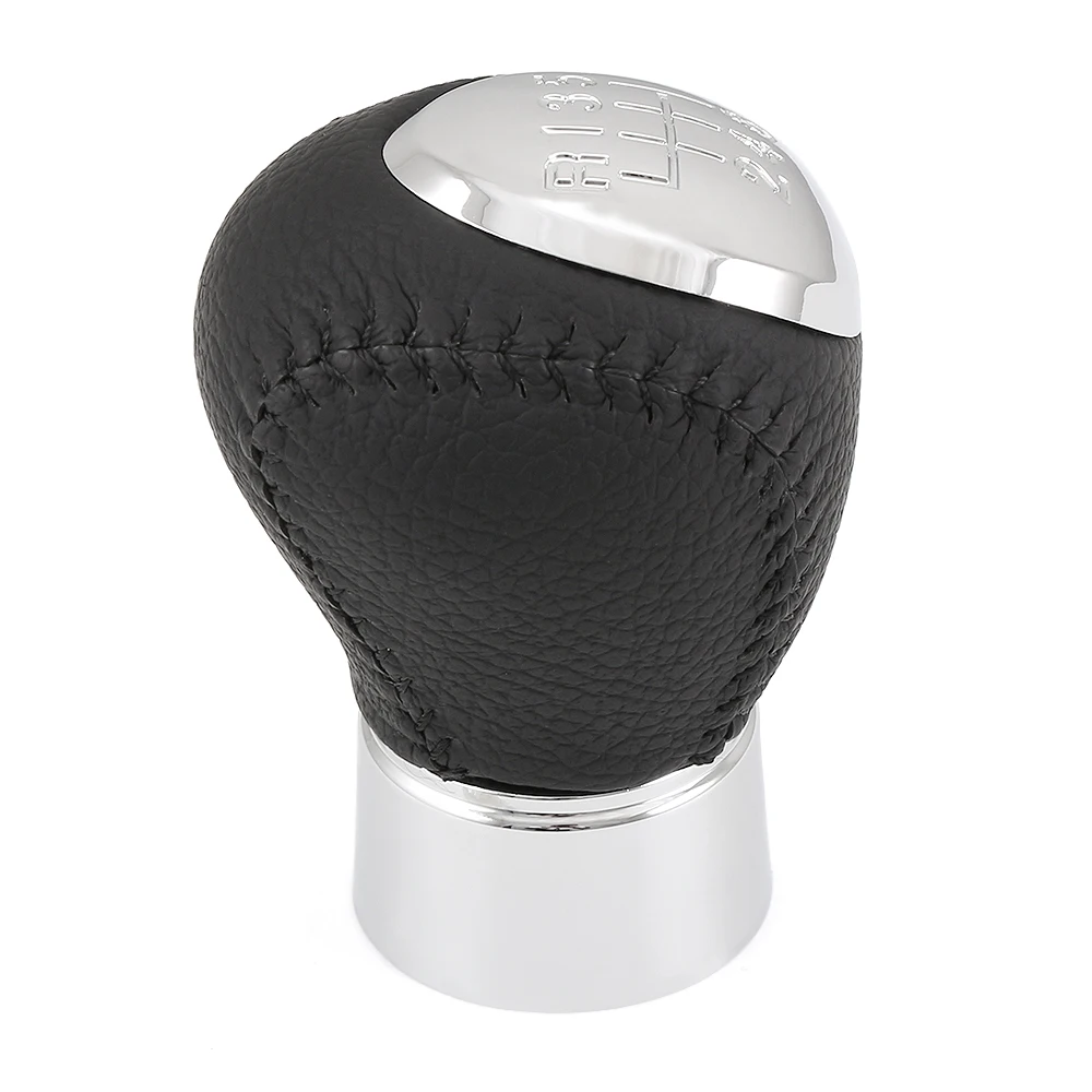 New Black Leather 6 Speed Manual Transmission Gear Shift Knob For Mazda