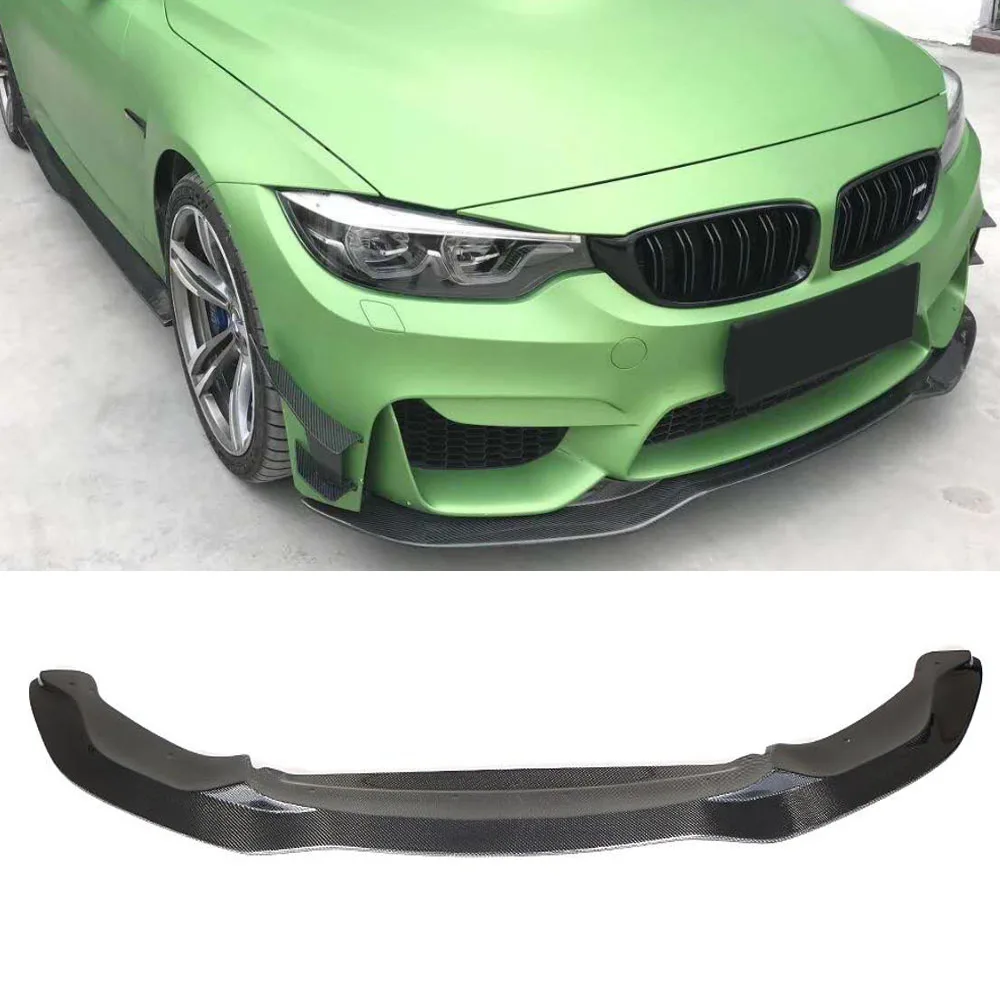 Для F80 F82 F83 Передняя Губка из углеродного волокна для BMW F80 F82 F83 M3 M4 2012- авто гоночный автомобиль передний бампер спойлер