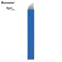 Игла для тату-машинок 100 штук 9 pin стерилизованные Нержавеющая сталь 3D вышивкой тату Перманентный макияж для бровей Иглы лезвия Лидер продаж