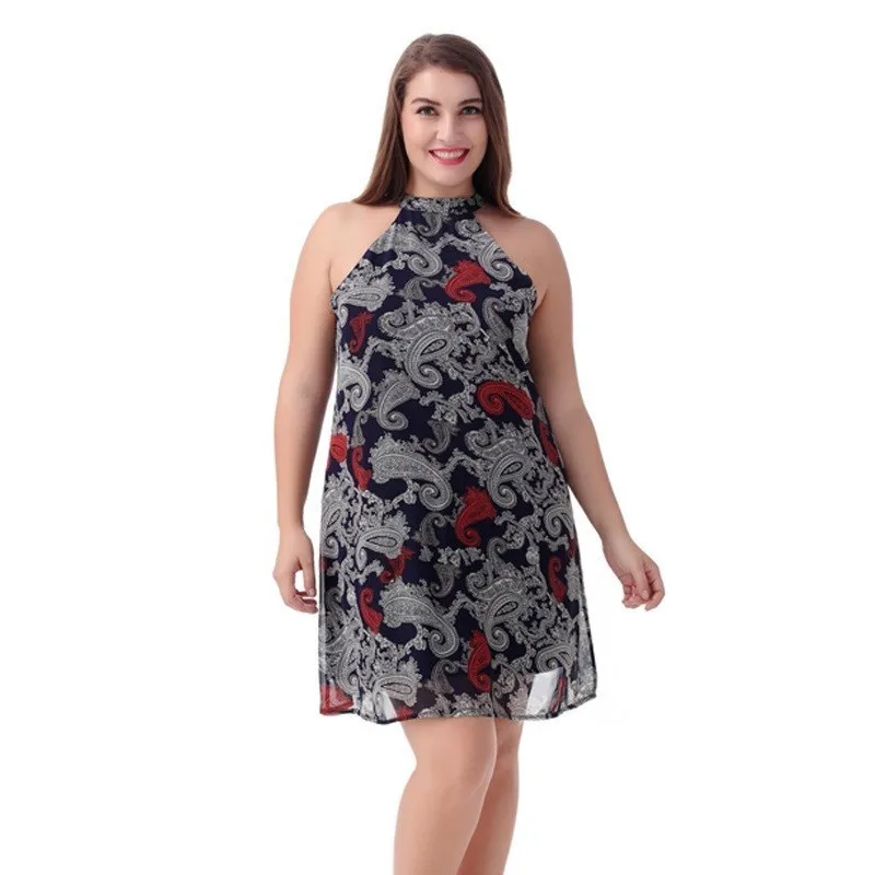 

Women Plus Size Dress Halter Sexy Club Dress Sleeveless Summer Night Party Dress Ladies Wear To Work Office Dress Casual Dresses