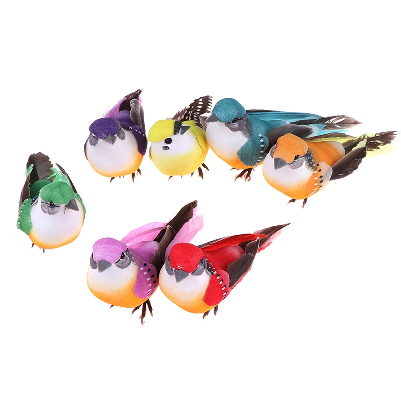 

New 1pcs Simulation Feather Birds Models Fake Artificial Miniature Decoration Foam Animal Wedding Home Garden Ornament