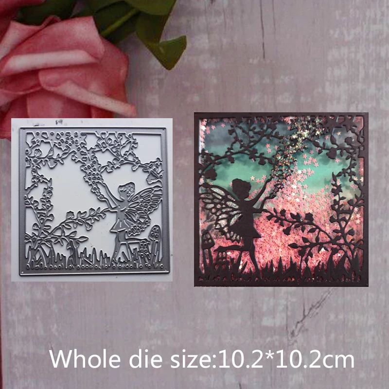 

Square fair jungle grass Metal Steel Cutting Embossing Dies For Scrapbooking paper craft home decoration Craft 10.2*10.2 cm