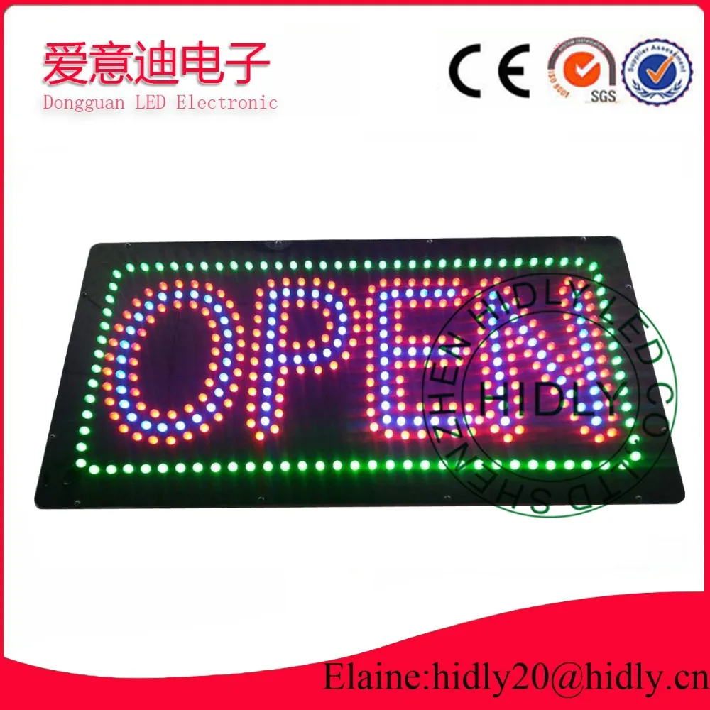 Wholesale DC12V lovely pink lamp led sign /LED open sign with over