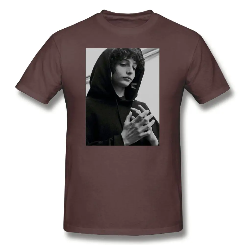 Finn Wolfhard Футболка мужская 3d Принт футболки с графическими принтами для мужчин с коротким рукавом футболки мужские размера плюс забавная Летняя Повседневная хлопковая футболка - Цвет: coffee