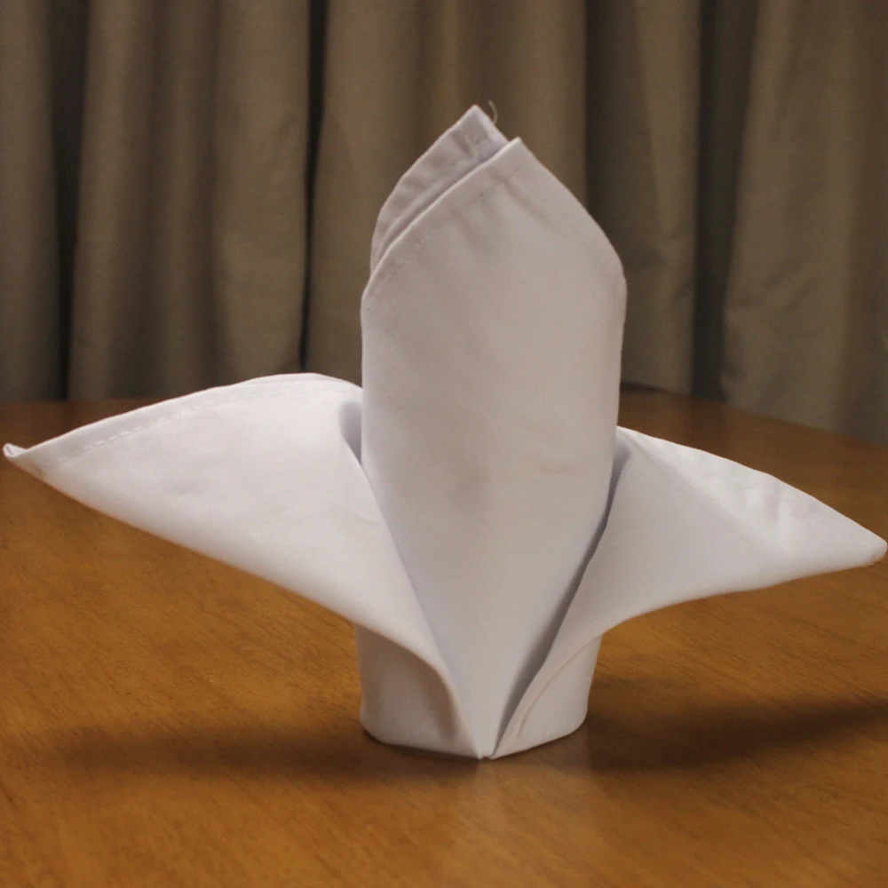 CURCYA White Table Napkin for Wedding Parties Square 100 Cotton