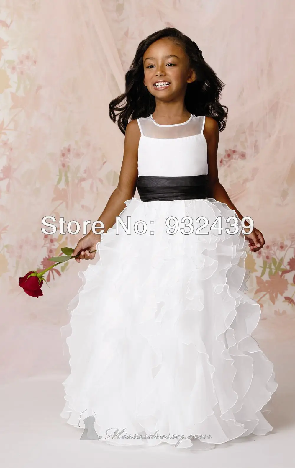 Popular Flower Girl Dresses White and Black-Buy Cheap Flower Girl ...