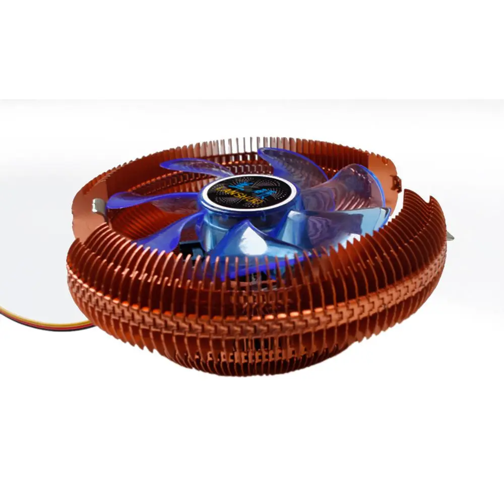 DC12V 3-контактный бесшумный вентилятор охлаждения Процессор охладитель радиатор для Intel/AMD Поддержка Процессор с светодиодный