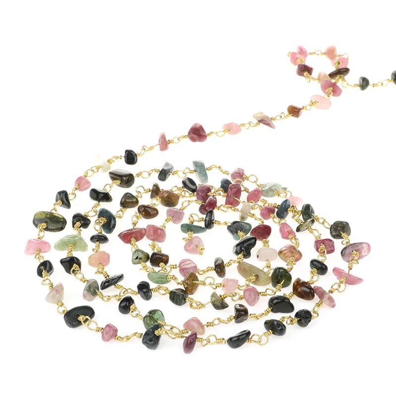 HanKun красивые турмалиновые шарики самородки четки с медной проволокой|rosary chain|chain