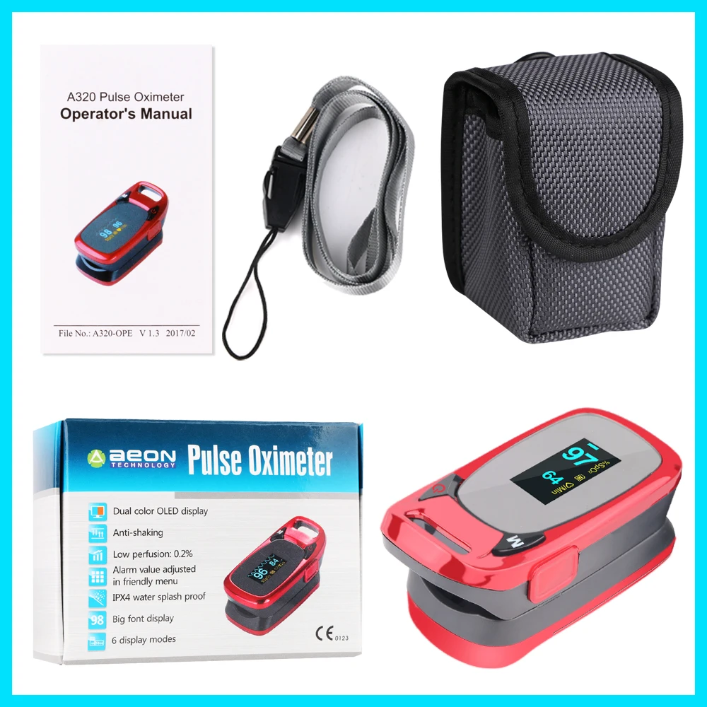Fingertip Pulse Oximeter Rate Blood Pressure Health Care CE FDA OLED display Oxygen Alarm setting RZ A320