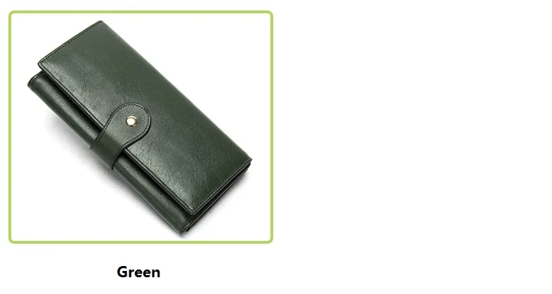 MJ Women's Wallet Genuine Leather Female Long Wallet Women Card Holder Wallets Money Bags Lady Wallets Clutch Purse Coin Pocket (2)